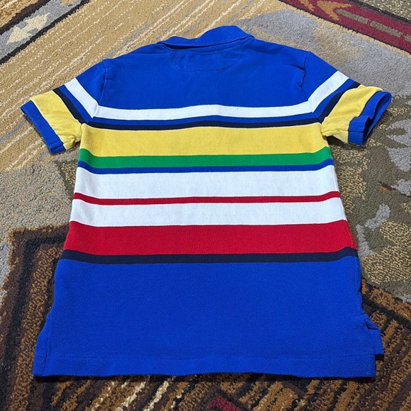 Polo by Ralph Lauren Blue and Yellow Striped Polo‎ Shirt - Picture 6 of 6
